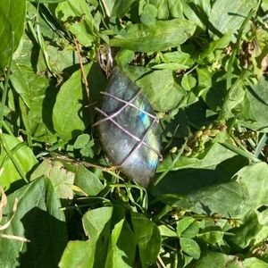 Wire wrapped labradorite necklace